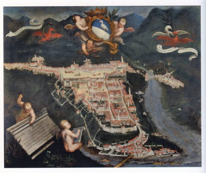 Veduta di Belluno nel 1690 - Domenico Falce 